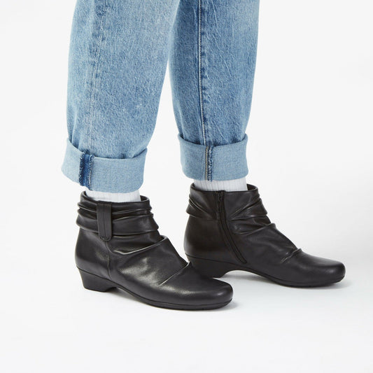 Matron Ella Ankle Boot Black Leather | Clarks