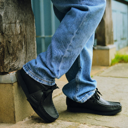 Wallabee Kid Black Leather - US 7190