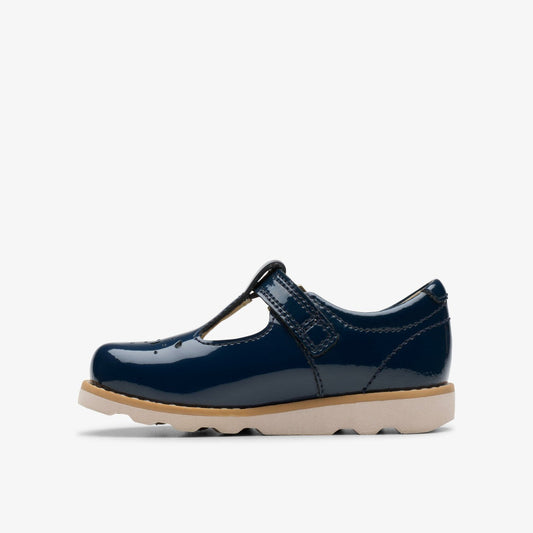 Crown Print Toddler Navy Patent | Clarks Onsale