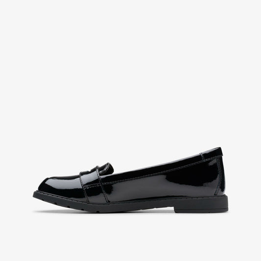 Scala Loafer Kid Black Patent | Clarks For Sale