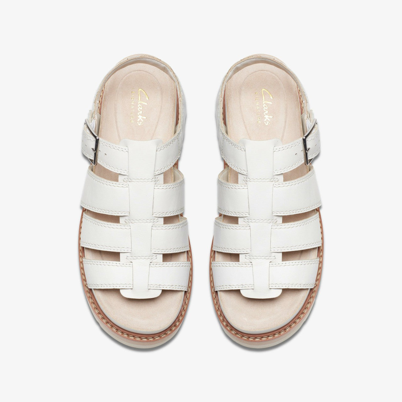 Orianna Twist Off White Leather | Clarks Discount