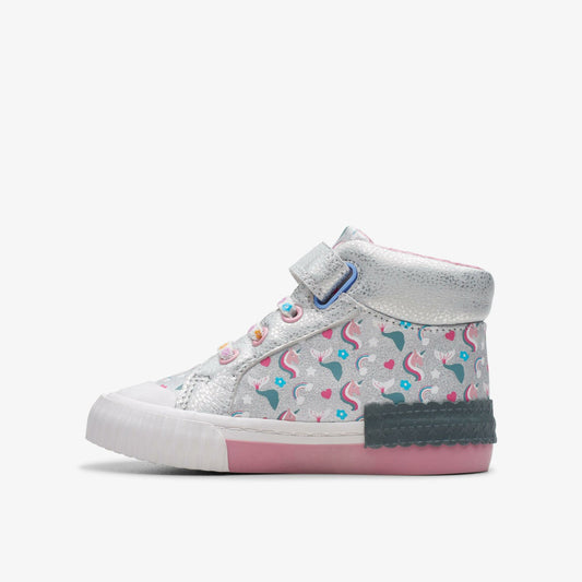 Foxing Halo Hi Toddler Silver | Clarks Discount