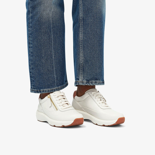 Tivoli Zip Off White Leather | Clarks US