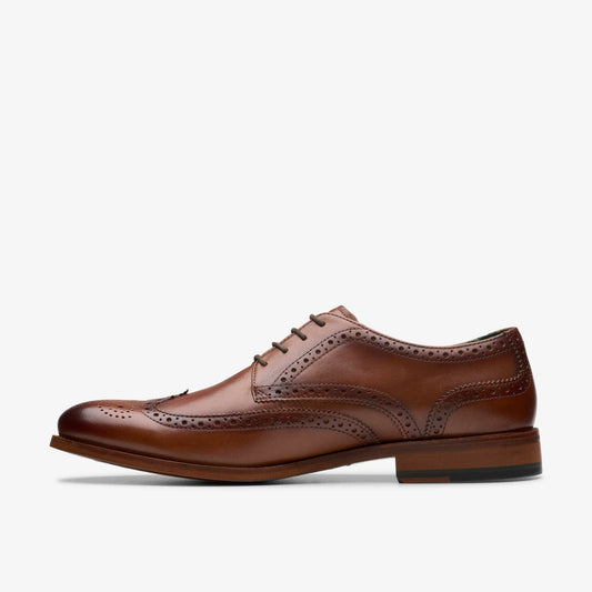 Craft James Tip Brogue Mid Tan Leather | Clarks For Sale