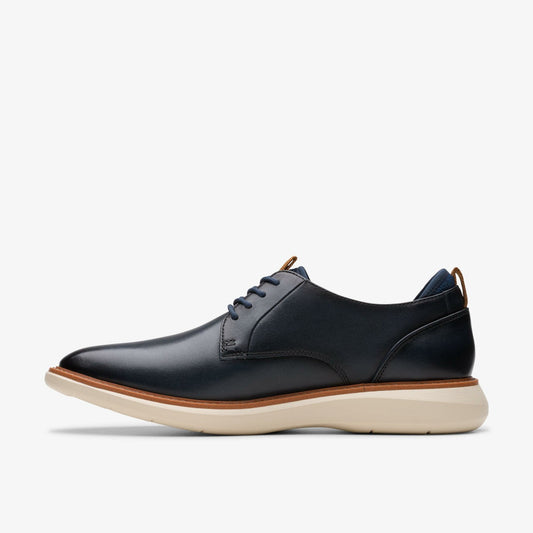 Brantin Plain Navy Leather | Clarks US