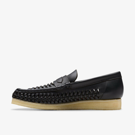 Wallabee Penny Weave Black Leather | Clarks For Sale