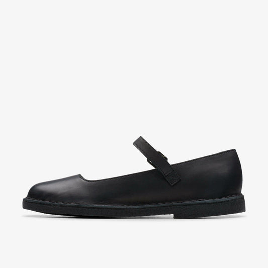 Desert Jane Black Leather | Clarks For Sale