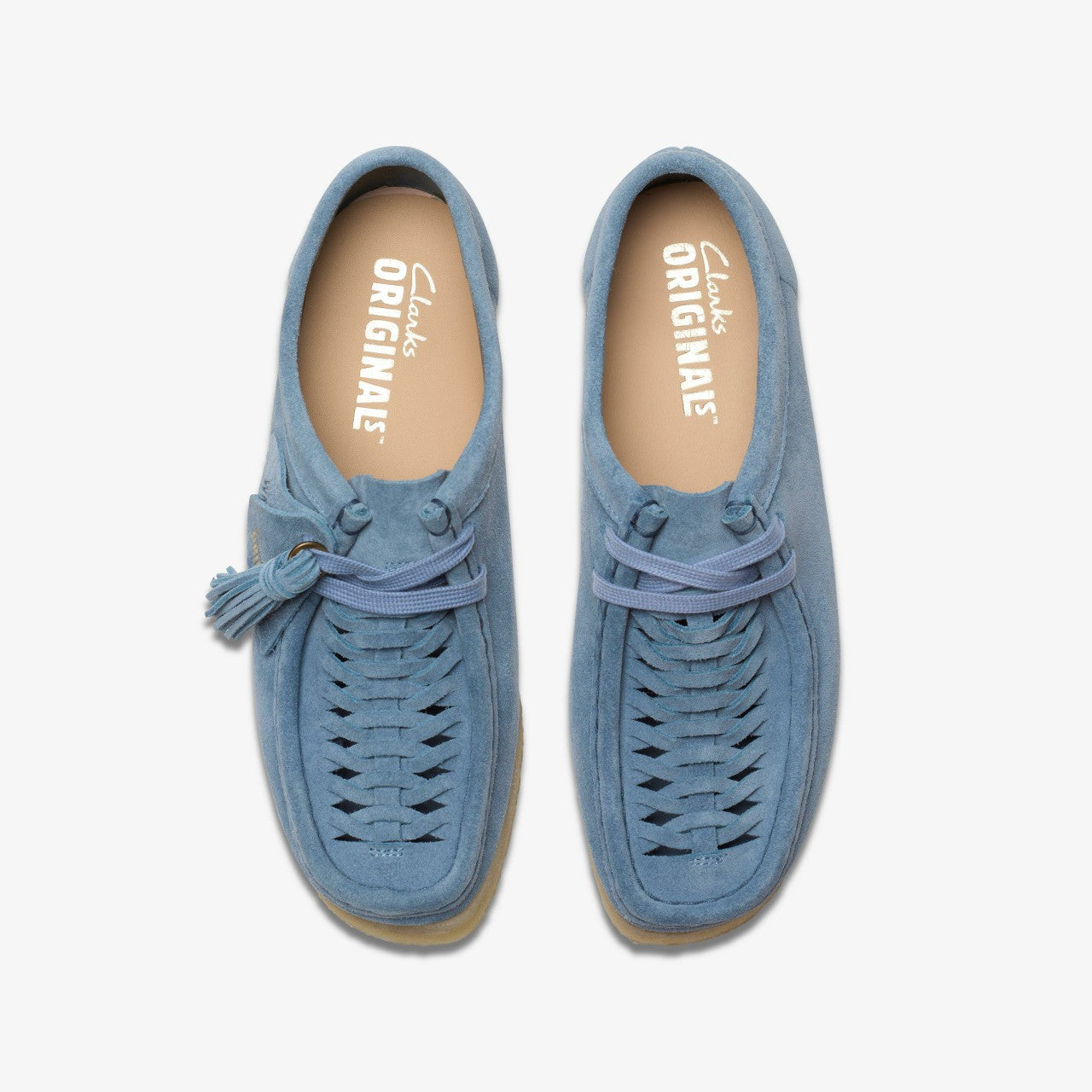 Wallabee Weave Powder Blue Suede | Clarks For Sale