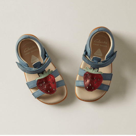 Zora Berry Toddler Blue | Clarks For Sale