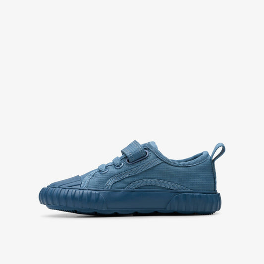 Foxing Stitch Toddler Blue Fabric | Clarks US