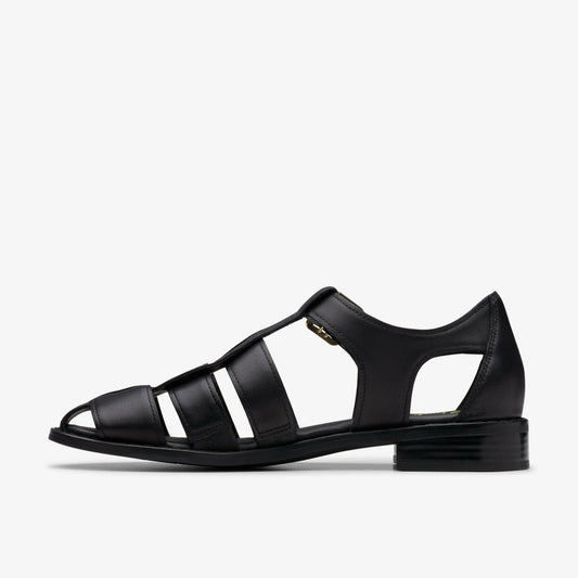 Hana Sun Black Leather | Clarks For Sale
