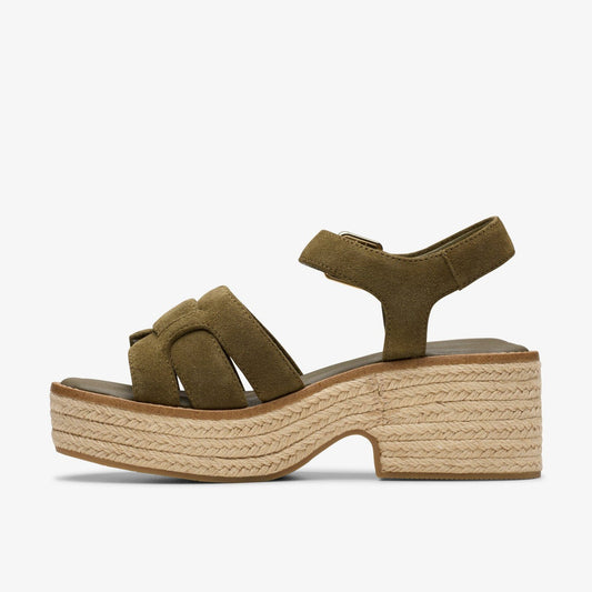 Coledale Strap Dark Olive Suede | Clarks