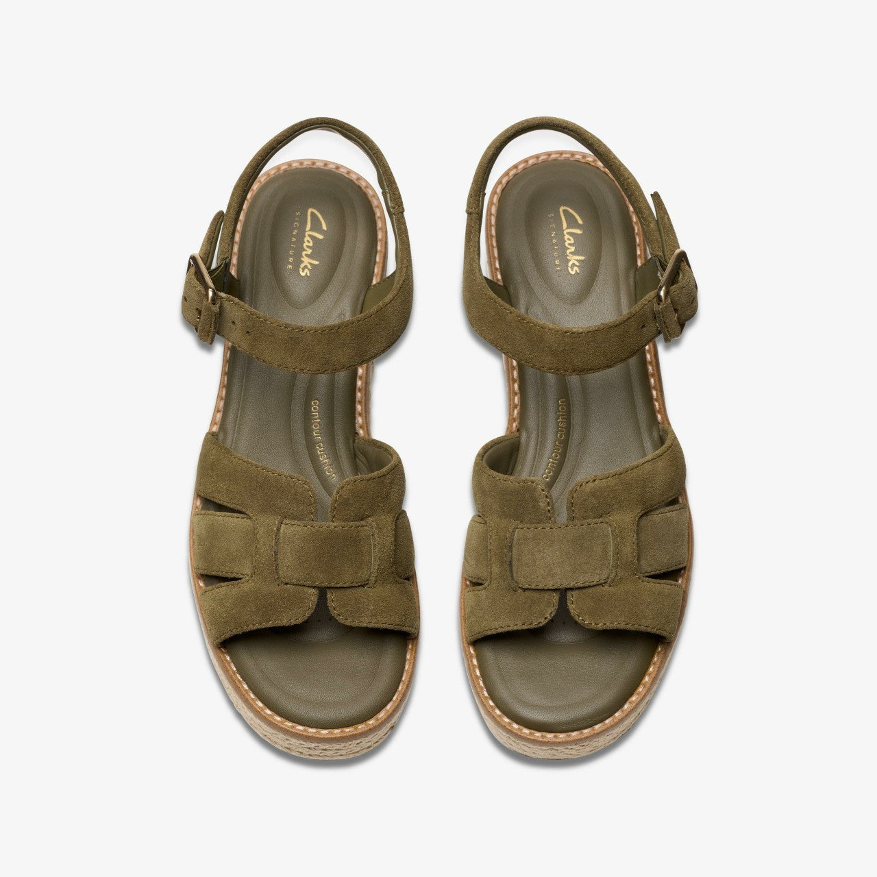 Coledale Strap Dark Olive Suede | Clarks