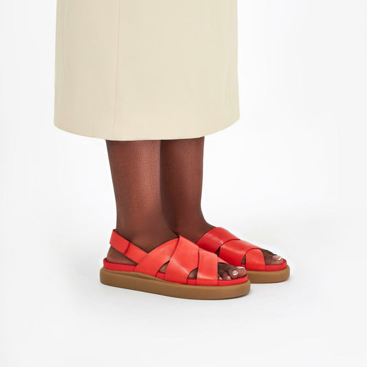 Aristella Sun Bright Red Leather | Clarks