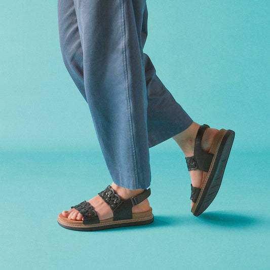Arwell Glide Black Combination | Clarks Discount