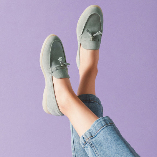 Narini Edge Light Green Suede | Clarks Discount