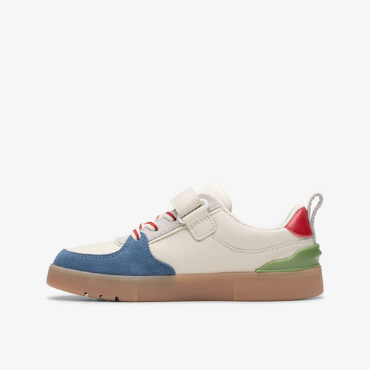 Oslo Vibe Kid White/Blue | Clarks Sale