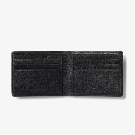 Pebbled Leather Slimfold Wallet Black - US 7170
