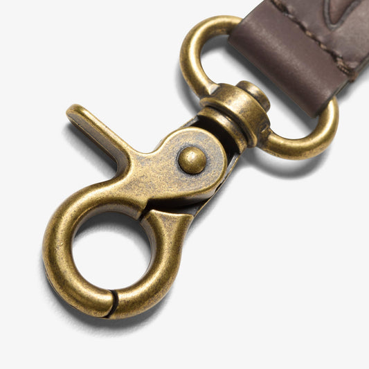Oiled Leather Key Fob Brown - US 2108