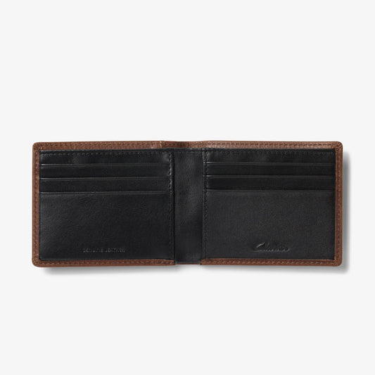 Pebbled Leather Slimfold Wallet Brown - US 7609