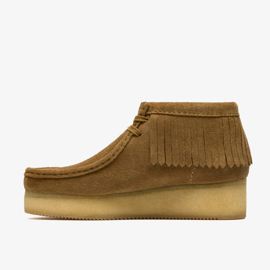 Wallabee Wedge Fringe Light Tan Suede | Clarks Sale