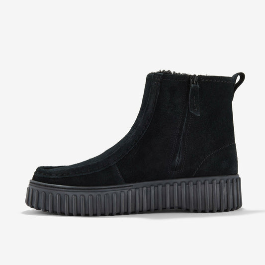 Torhill Cozy Black Warmlined Suede | Clarks For Sale