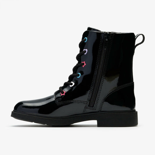 Oaklyn Charm Kid Black Patent | Clarks Onsale