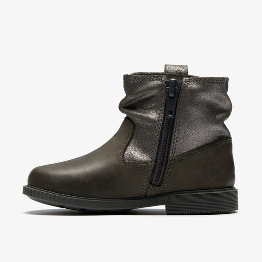 Oaklyn Top Toddler Pewter Suede | Clarks