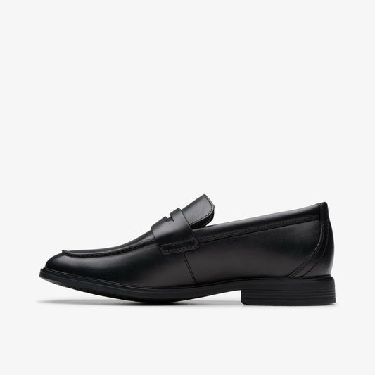 Jonwin Craft Youth Black Leather | Clarks Onsale