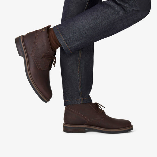 Newford Mid Waterproof Brown Warmlined Leather | Clarks Discount