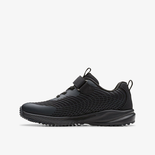 Deyes Dash Kid Black/Black | Clarks