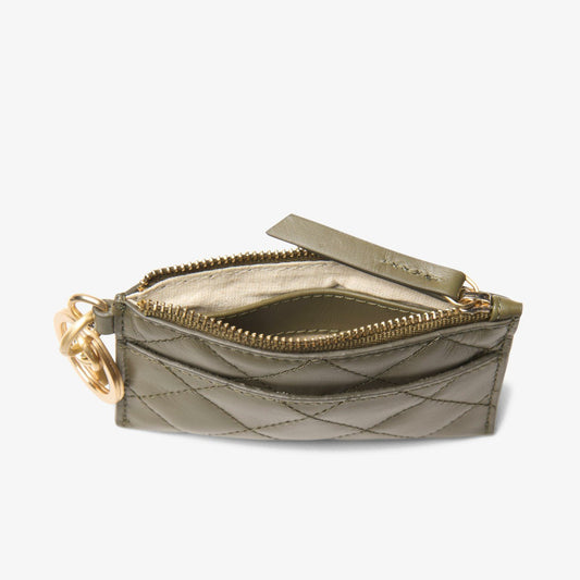 Quilted Card Olive Leather | Clarks US