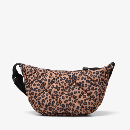 Quilted Trail Strap Crossbody Bag Leopard Print - US 4010