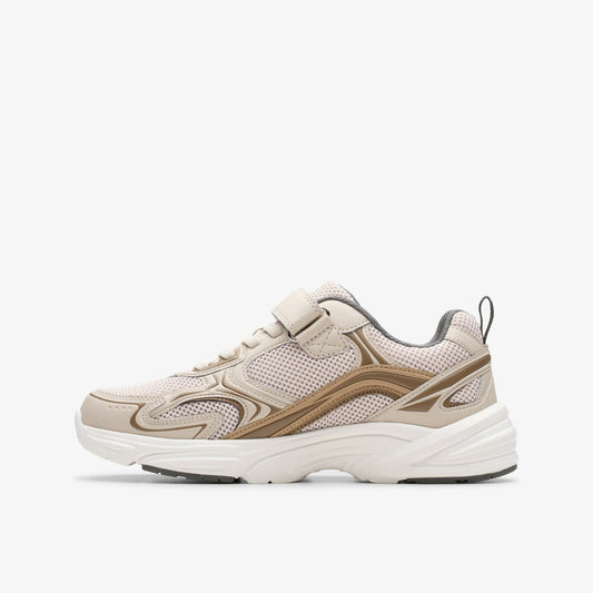 Crafton Move Kid Beige Combination | Clarks US