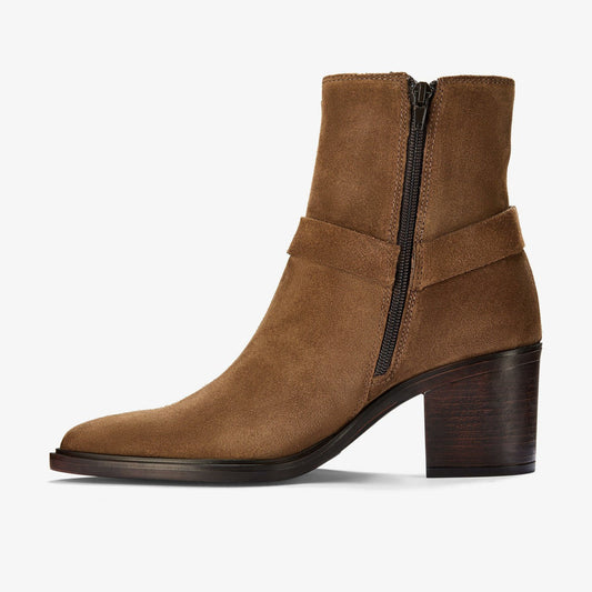 Jesse Buckle Dark Tan Suede | Clarks Discount