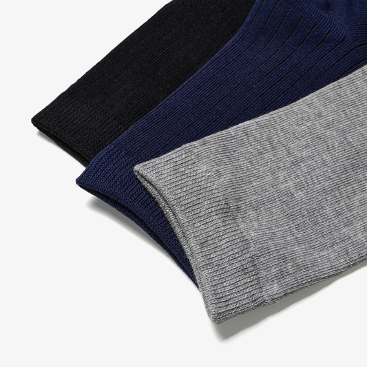 3 Pack Crew Sock Black Multicolour - US 4023
