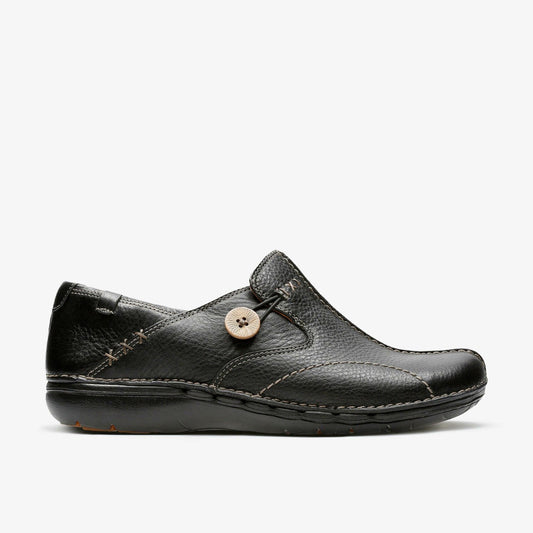 Un Loop Black Leather | Clarks For Sale