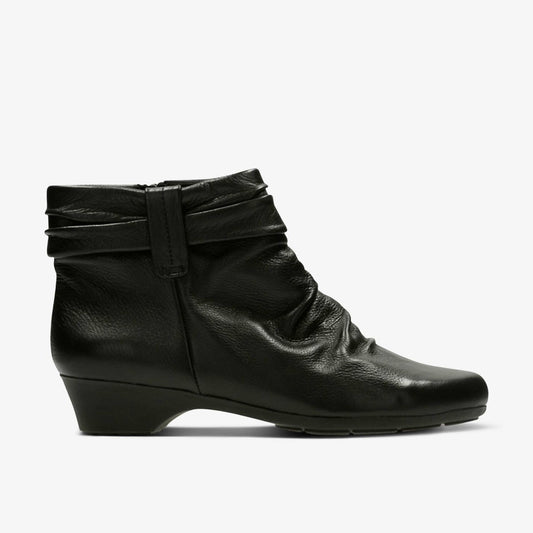 Matron Ella Ankle Boot Black Leather | Clarks