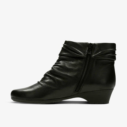 Matron Ella Ankle Boot Black Leather | Clarks