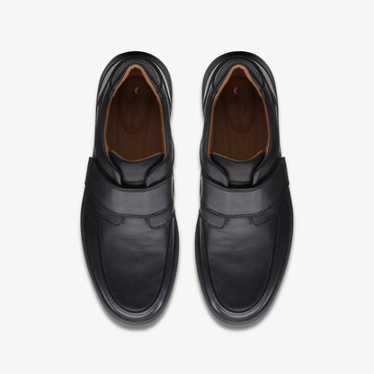 Un Abode Strap Loafer Black Leather | Clarks