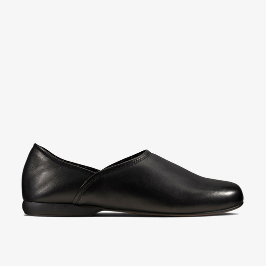 Harston Elite Slipper Black Leather | Clarks