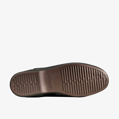 Harston Elite Slipper Black Leather | Clarks