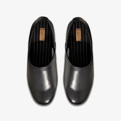 Harston Elite Slipper Black Leather | Clarks