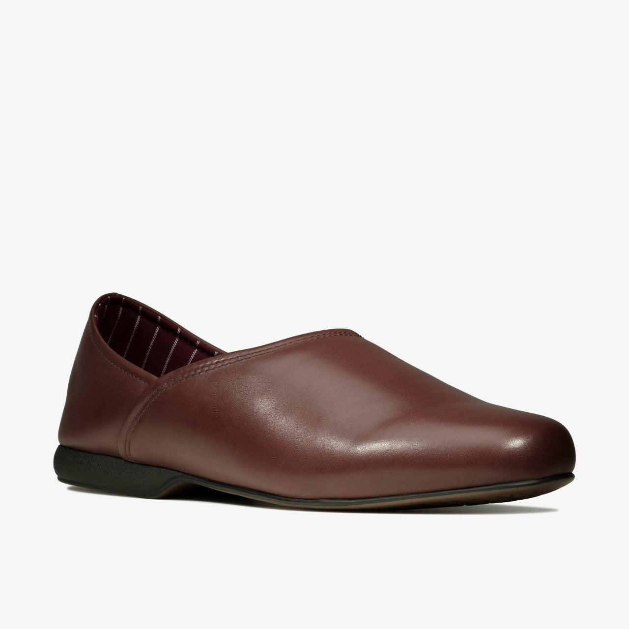 Harston Elite Slipper Burgundy Leather | Clarks US