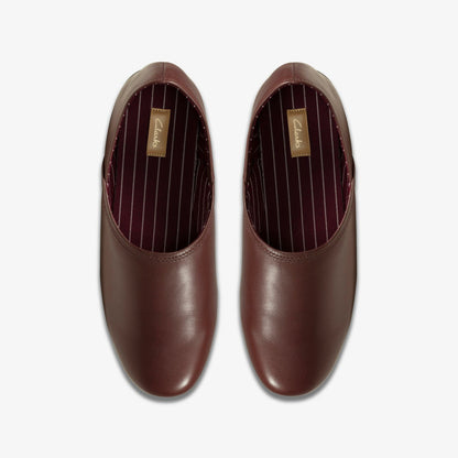 Harston Elite Slipper Burgundy Leather | Clarks US