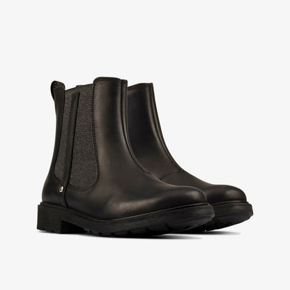 Astrol Orin Kid Black Leather | Clarks Discount