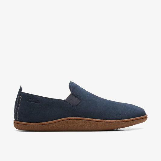 Home Mocc Slipper Navy Suede | Clarks For Sale