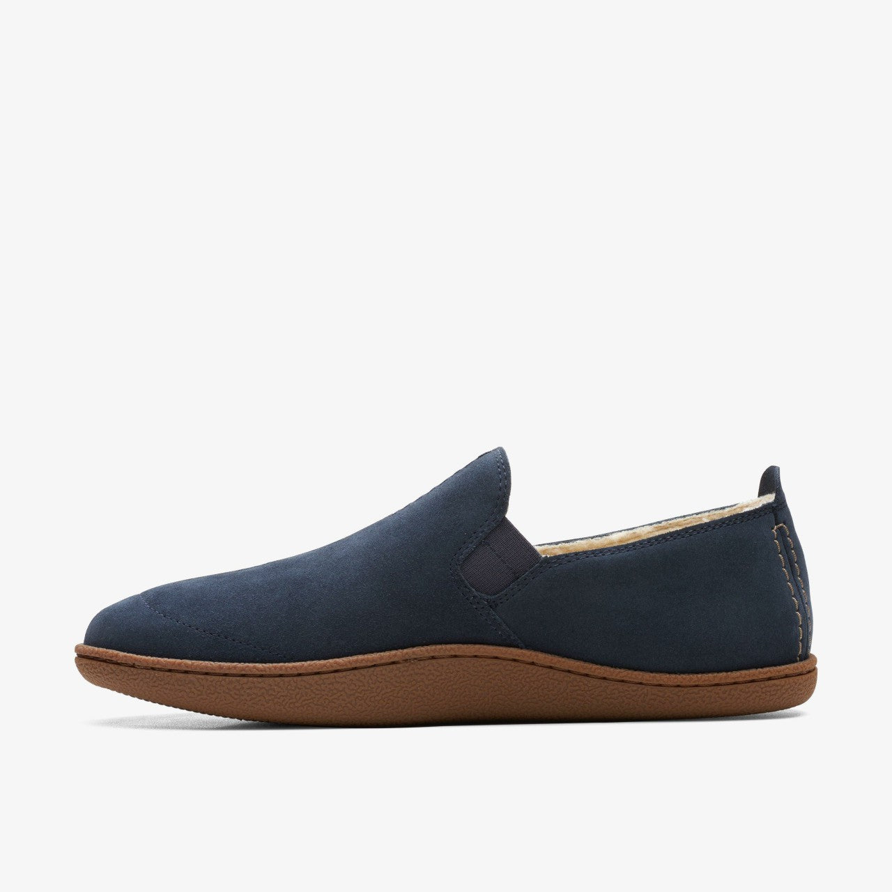 Home Mocc Slipper Navy Suede | Clarks For Sale