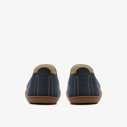 Home Mocc Slipper Navy Suede | Clarks For Sale
