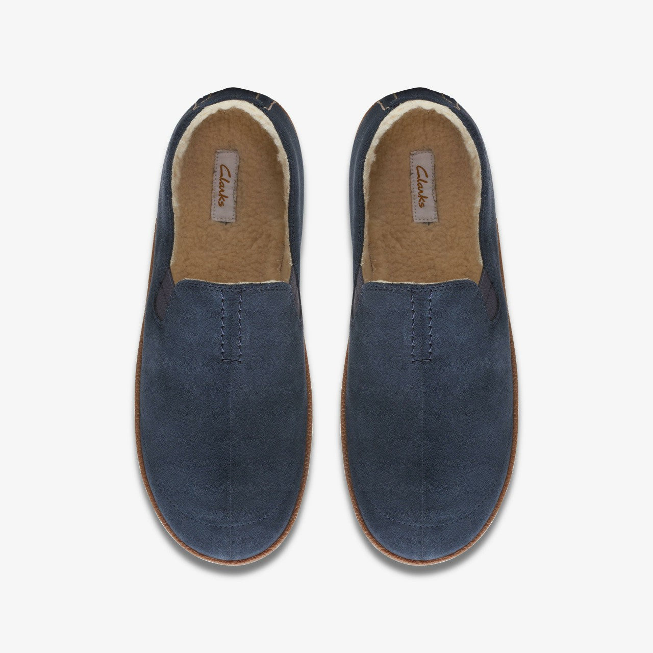 Home Mocc Slipper Navy Suede | Clarks For Sale